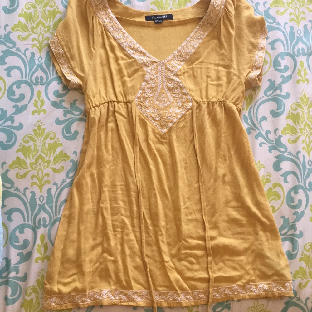 Yellow mini dress